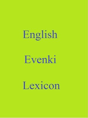 cover image of English Evenki Lexicon